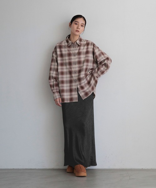 LOWRYS FARM(ローリーズファーム)の「オンブレチェックシャツ 824240(シャツ/ブラウス・レディース・ブルー系その他/ピンク系その他/グレー系その他/ボルドー・FREE)」の22枚目の写真