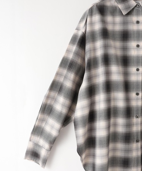 LOWRYS FARM(ローリーズファーム)の「オンブレチェックシャツ 824240(シャツ/ブラウス・レディース・ブルー系その他/ピンク系その他/グレー系その他/ボルドー・FREE)」の11枚目の写真