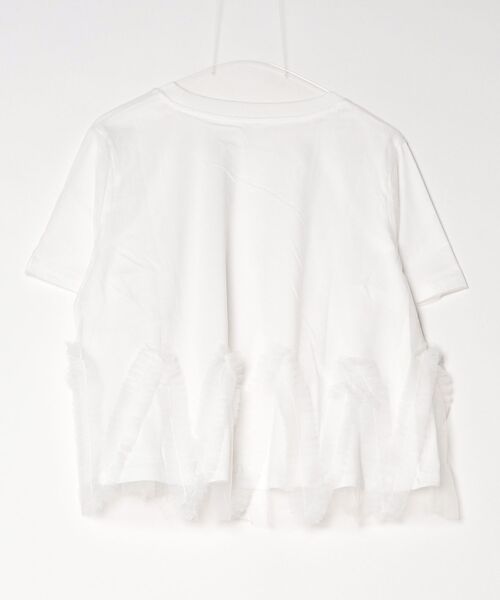 Dream garden(ドリームガーデン)の「チュールドッキングカットソー(Tシャツ/カットソー・レディース・グレー/ホワイト/ブラック・FREE)」の4枚目の写真