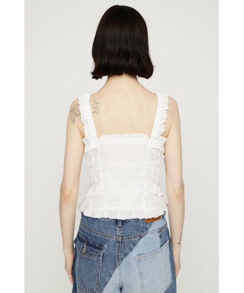 SLY(スライ)の「DUNGAREE SQUEEZE CAMI BLOUSE ダンガリースクイーズキャミブラウス 夏服(シャツ/ブラウス・レディース・ブルー/ブラック/ホワイト・FREE)」の8枚目の写真