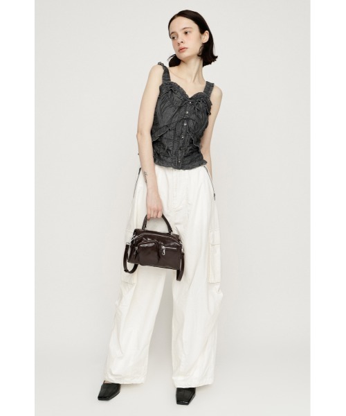 SLY(スライ)の「DUNGAREE SQUEEZE CAMI BLOUSE ダンガリースクイーズキャミブラウス 夏服(シャツ/ブラウス・レディース・ブルー/ブラック/ホワイト・FREE)」の12枚目の写真