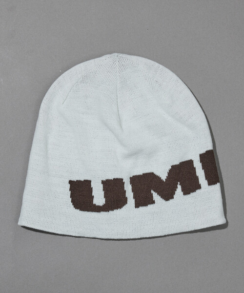 UMBRO(アンブロ)の「UMBRO/アンブロ SP JQ LOGO BEANIE/別注 ジャカード ロゴ ビーニー(ニットキャップ/ビーニー・メンズ・ホワイト/ブラック/ブラウン・ONE SIZE)」の5枚目の写真