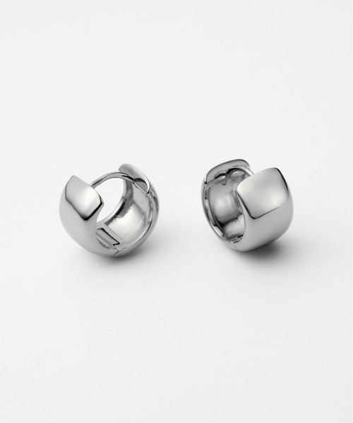 UNITED JEWELS-ef-(ユナイテッドジュエルズイフ)の「Band Hoop Mini Pierce(ピアス(両耳用)・レディース・イエローゴールド/シルバー・FREE)」の2枚目の写真
