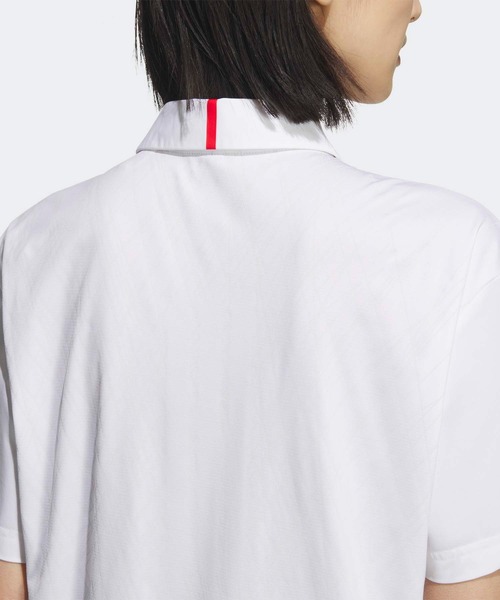 adidas(アディダス)の「アディゼロ ハイブリッド 半袖ポロシャツ【adidas Golf/アディダスゴルフ】(ポロシャツ・レディース・ホワイト・SMALL/MEDIUM/LARGE/X-LARGE/XX-LARGE)」の4枚目の写真