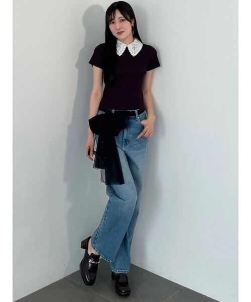 MERCURYDUO(マーキュリーデュオ)の「2WAYビッグリボンデニム(デニムパンツ・レディース・ブルー・MEDIUM/SMALL)」の22枚目の写真