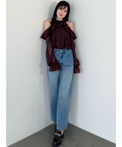 MERCURYDUO(マーキュリーデュオ)の「2WAYビッグリボンデニム(デニムパンツ・レディース・ブルー・MEDIUM/SMALL)」の15枚目の写真
