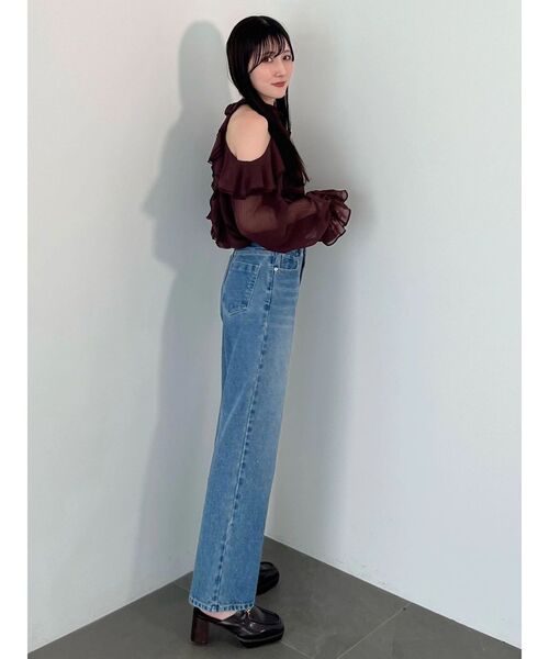 MERCURYDUO(マーキュリーデュオ)の「2WAYビッグリボンデニム(デニムパンツ・レディース・ブルー・MEDIUM/SMALL)」の14枚目の写真