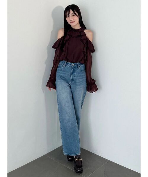 MERCURYDUO(マーキュリーデュオ)の「2WAYビッグリボンデニム(デニムパンツ・レディース・ブルー・MEDIUM/SMALL)」の13枚目の写真