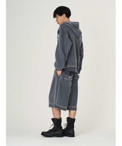 DISCOVERED(ディスカバード)の「CHAIN SWEAT PARKA(パーカー・メンズ・ブラック・SMALL/LARGE)」の3枚目の写真