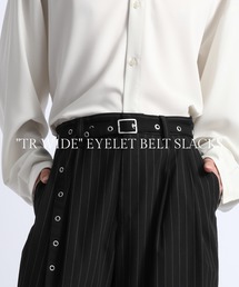 EYELET BELT TR STRAIGHT WIDE SLACKS / アイレットベルト付き/TRワイドスラックス