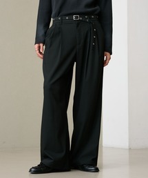 RAGEBLUE | EYELET BELT TR STRAIGHT WIDE SLACKS / アイレットベルト付き/TRワイドスラックス(スラックス)