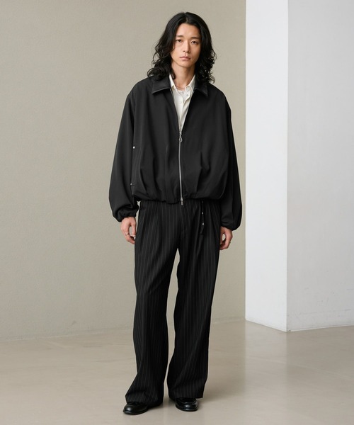 RAGEBLUE(レイジブルー)の「EYELET BELT TR STRAIGHT WIDE SLACKS / アイレットベルト付き/TRワイドスラックス(スラックス・メンズ・ブラック/ブラック系その他/ベージュ・MEDIUM/LARGE)」の7枚目の写真