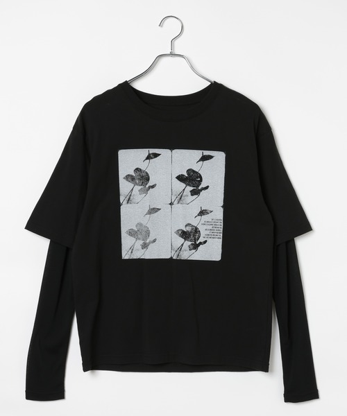 PAGEBOY(ページボーイ)の「フラワーフォトレイヤードロンT(Tシャツ/カットソー・レディース・オフホワイト/ブラック・FREE)」の8枚目の写真