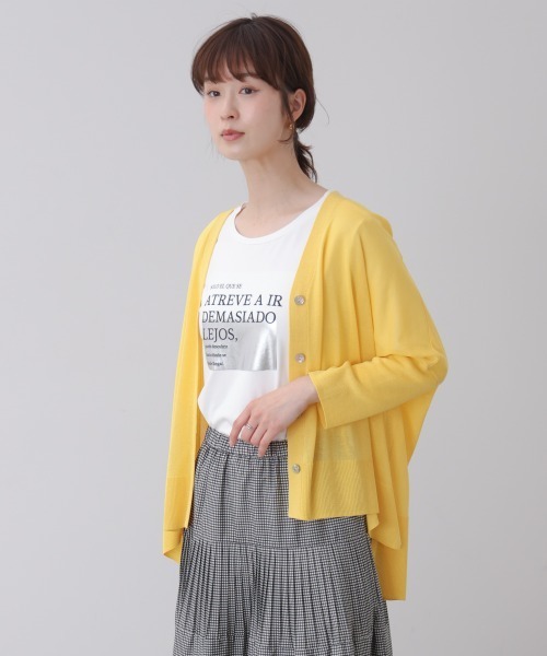 Bou Jeloud(ブージュルード)の「箔ロゴプリント五分袖Tシャツ(Tシャツ/カットソー・レディース・オフホワイト/ブラック/チャコールグレー・MEDIUM)」の7枚目の写真