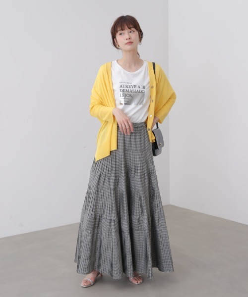 Bou Jeloud(ブージュルード)の「箔ロゴプリント五分袖Tシャツ(Tシャツ/カットソー・レディース・オフホワイト/ブラック/チャコールグレー・MEDIUM)」の8枚目の写真
