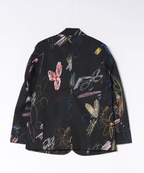 Desigual(デシグアル)の「マルチカラーフラワープリントテーラードジャケット【2026秋冬新作】(テーラードジャケット・レディース・ブラック・S/M/XS/L/XL)」の3枚目の写真
