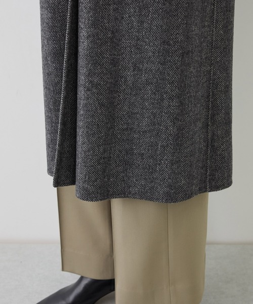 ROPE'(ロペ)の「カシミヤ混リバーヘリンボーンダブルPコート(ロング丈)(ピーコート・レディース・グレー/ベージュ系その他・FREE)」の20枚目の写真