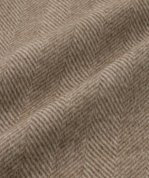 ROPE'(ロペ)の「カシミヤ混リバーヘリンボーンダブルPコート(ロング丈)(ピーコート・レディース・グレー/ベージュ系その他・FREE)」の18枚目の写真
