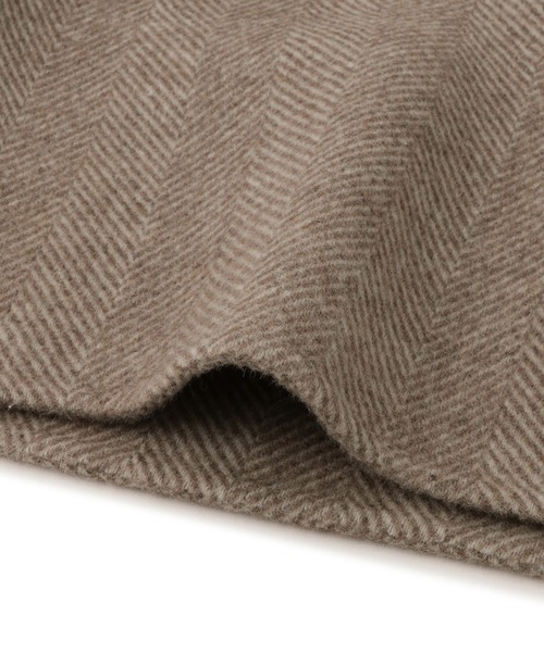 ROPE'(ロペ)の「カシミヤ混リバーヘリンボーンダブルPコート(ロング丈)(ピーコート・レディース・グレー/ベージュ系その他・FREE)」の17枚目の写真