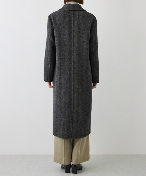 ROPE'(ロペ)の「カシミヤ混リバーヘリンボーンダブルPコート(ロング丈)(ピーコート・レディース・グレー/ベージュ系その他・FREE)」の14枚目の写真