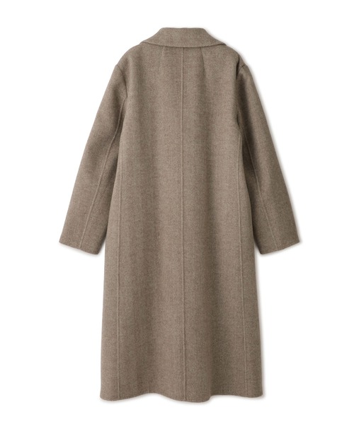 ROPE'(ロペ)の「カシミヤ混リバーヘリンボーンダブルPコート(ロング丈)(ピーコート・レディース・グレー/ベージュ系その他・FREE)」の10枚目の写真