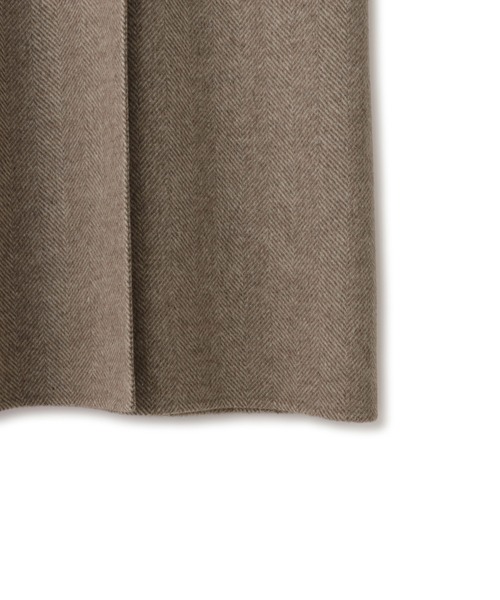 ROPE'(ロペ)の「カシミヤ混リバーヘリンボーンダブルPコート(ロング丈)(ピーコート・レディース・グレー/ベージュ系その他・FREE)」の4枚目の写真