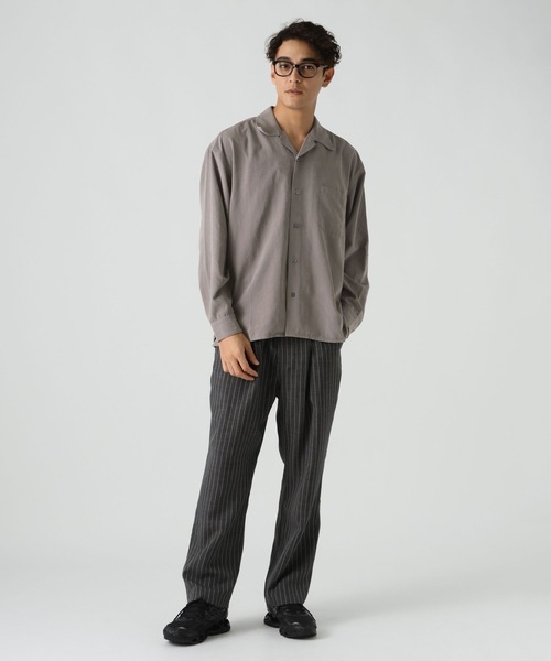 BAYFLOW（ベイフロー）の「【接触冷感】アイスフェイクスエードシャツ（シャツ/ブラウス・メンズ・グレー/ベージュ・LARGE/MEDIUM）」の3枚目の写真