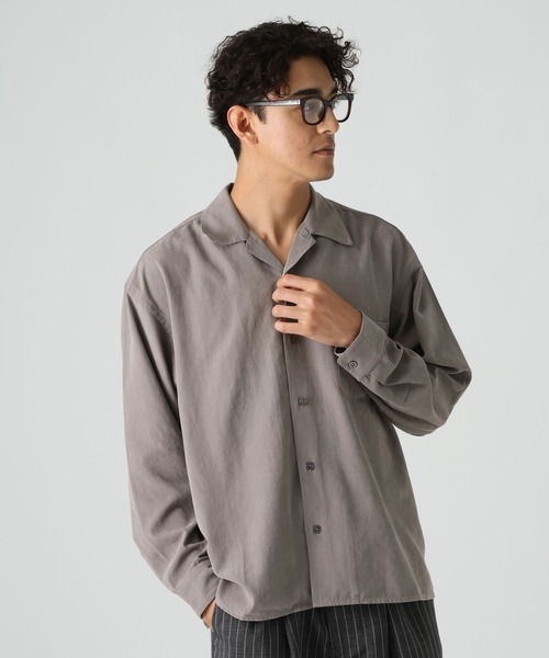 BAYFLOW（ベイフロー）の「【接触冷感】アイスフェイクスエードシャツ（シャツ/ブラウス・メンズ・グレー/ベージュ・LARGE/MEDIUM）」の5枚目の写真