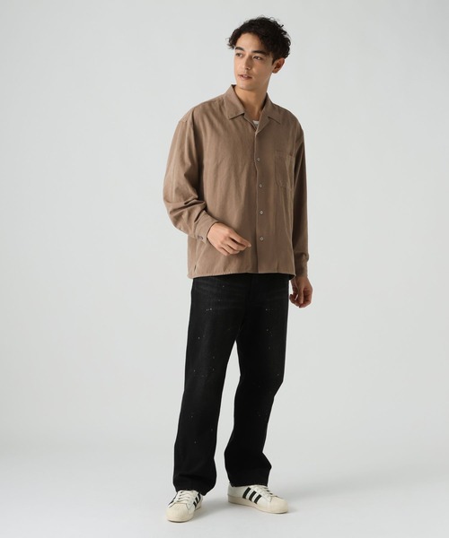 BAYFLOW（ベイフロー）の「【接触冷感】アイスフェイクスエードシャツ（シャツ/ブラウス・メンズ・グレー/ベージュ・LARGE/MEDIUM）」の8枚目の写真
