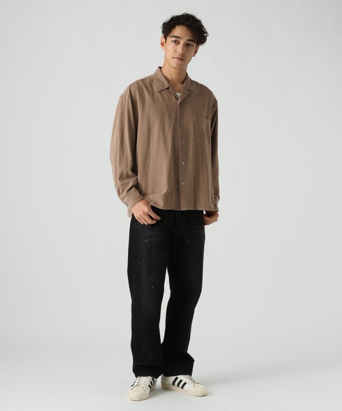 BAYFLOW（ベイフロー）の「【接触冷感】アイスフェイクスエードシャツ（シャツ/ブラウス・メンズ・グレー/ベージュ・LARGE/MEDIUM）」の9枚目の写真