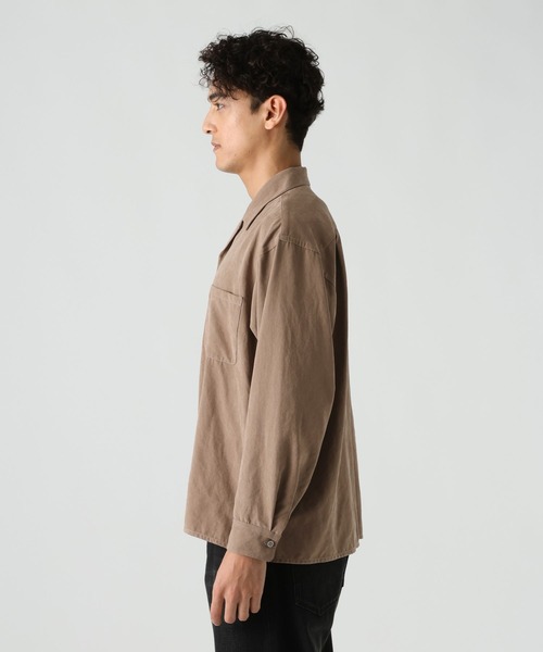 BAYFLOW（ベイフロー）の「【接触冷感】アイスフェイクスエードシャツ（シャツ/ブラウス・メンズ・グレー/ベージュ・LARGE/MEDIUM）」の13枚目の写真