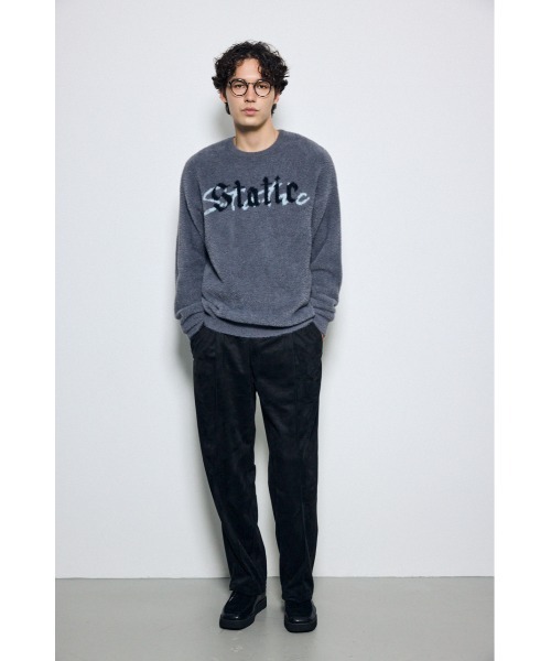 AZUL by moussy(アズールバイマウジー)の「シャギーロゴニットトップス 秋服 冬服(ニット/セーター・メンズ・ブラック/グレー/スモークピンク・LARGE/MEDIUM)」の17枚目の写真