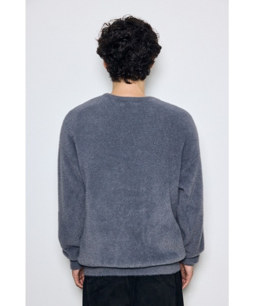 AZUL by moussy(アズールバイマウジー)の「シャギーロゴニットトップス 秋服 冬服(ニット/セーター・メンズ・ブラック/グレー/スモークピンク・LARGE/MEDIUM)」の20枚目の写真