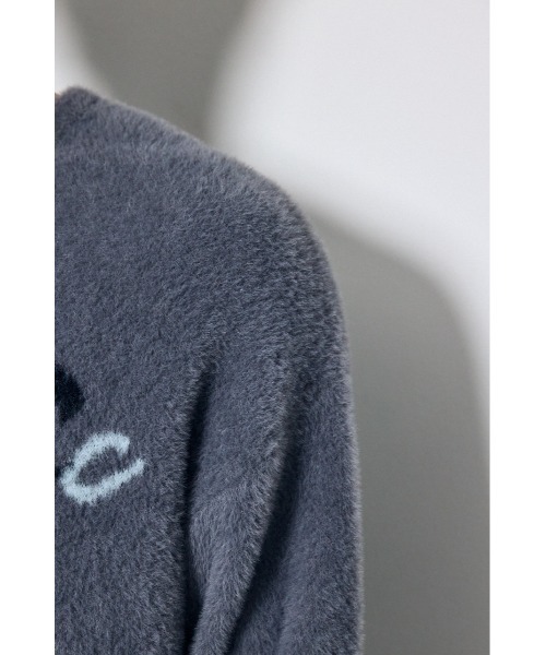 AZUL by moussy(アズールバイマウジー)の「シャギーロゴニットトップス 秋服 冬服(ニット/セーター・メンズ・ブラック/グレー/スモークピンク・LARGE/MEDIUM)」の22枚目の写真