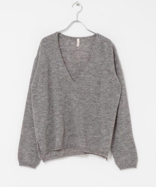 URBAN RESEARCH DOORS(アーバンリサーチドアーズ)の「Baby Alpaca V-Neck Knit(ニット/セーター・レディース・ミント/グレー・FREE)」の10枚目の写真