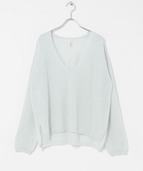 URBAN RESEARCH DOORS(アーバンリサーチドアーズ)の「Baby Alpaca V-Neck Knit(ニット/セーター・レディース・ミント/グレー・FREE)」の22枚目の写真