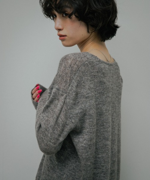URBAN RESEARCH DOORS(アーバンリサーチドアーズ)の「Baby Alpaca V-Neck Knit(ニット/セーター・レディース・ミント/グレー・FREE)」の18枚目の写真