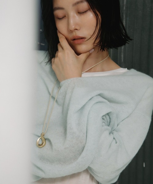URBAN RESEARCH DOORS(アーバンリサーチドアーズ)の「Baby Alpaca V-Neck Knit(ニット/セーター・レディース・ミント/グレー・FREE)」の8枚目の写真