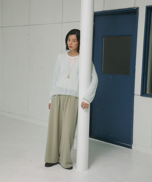 URBAN RESEARCH DOORS(アーバンリサーチドアーズ)の「Baby Alpaca V-Neck Knit(ニット/セーター・レディース・ミント/グレー・FREE)」の5枚目の写真