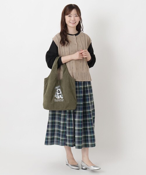 one'sterrace(ワンズテラス)の「SE アニマル刺繍 CDトート 26AW(トートバッグ・レディース・ベージュ系8/ダークブラウン系8/グレー系4/グレー系その他7・99)」の22枚目の写真