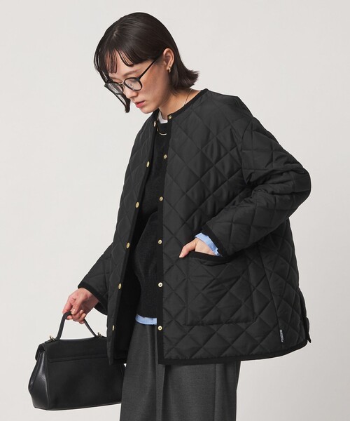 Traditional Weatherwear(トラディショナルウェザーウェア)の「【別注】<Traditional Weatherwear>ARKLEY Aライン キルティング ミドル ジャケット(その他アウター・レディース・ブラック/ブラウン・34/32)」の3枚目の写真