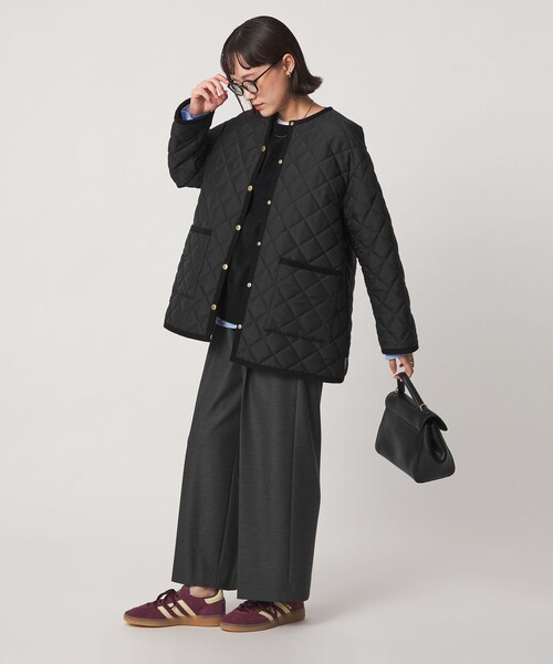 Traditional Weatherwear(トラディショナルウェザーウェア)の「【別注】<Traditional Weatherwear>ARKLEY Aライン キルティング ミドル ジャケット(その他アウター・レディース・ブラック/ブラウン・34/32)」の7枚目の写真