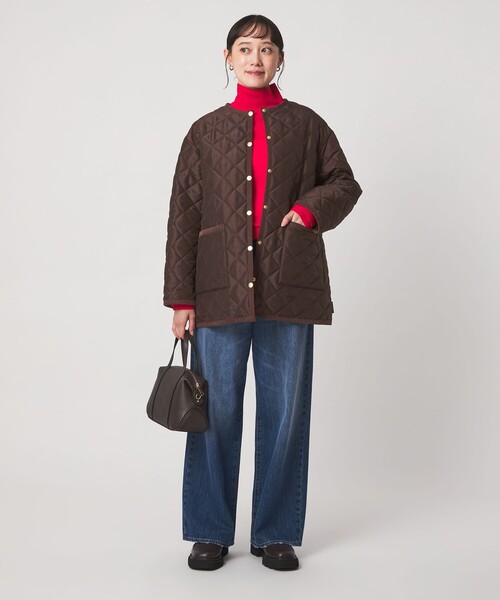 Traditional Weatherwear(トラディショナルウェザーウェア)の「【別注】<Traditional Weatherwear>ARKLEY Aライン キルティング ミドル ジャケット(その他アウター・レディース・ブラック/ブラウン・34/32)」の11枚目の写真