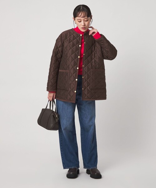 Traditional Weatherwear(トラディショナルウェザーウェア)の「【別注】<Traditional Weatherwear>ARKLEY Aライン キルティング ミドル ジャケット(その他アウター・レディース・ブラック/ブラウン・34/32)」の12枚目の写真