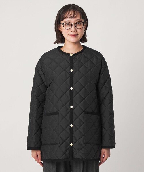 Traditional Weatherwear(トラディショナルウェザーウェア)の「【別注】<Traditional Weatherwear>ARKLEY Aライン キルティング ミドル ジャケット(その他アウター・レディース・ブラック/ブラウン・34/32)」の14枚目の写真