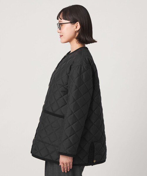 Traditional Weatherwear(トラディショナルウェザーウェア)の「【別注】<Traditional Weatherwear>ARKLEY Aライン キルティング ミドル ジャケット(その他アウター・レディース・ブラック/ブラウン・34/32)」の15枚目の写真