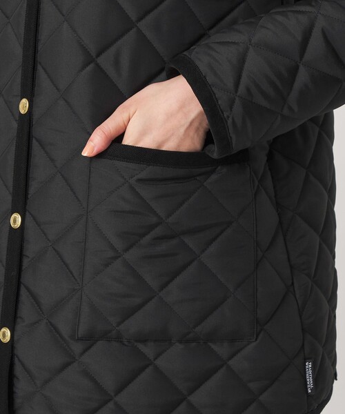 Traditional Weatherwear(トラディショナルウェザーウェア)の「【別注】<Traditional Weatherwear>ARKLEY Aライン キルティング ミドル ジャケット(その他アウター・レディース・ブラック/ブラウン・34/32)」の20枚目の写真