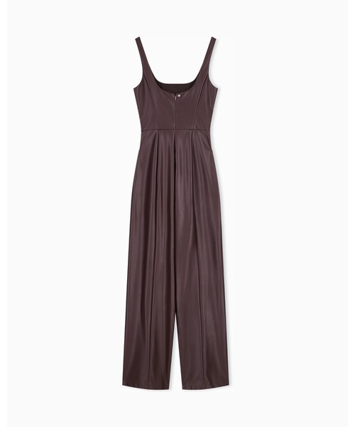 ARMANI EXCHANGE(アルマーニエクスチェンジ)の「【A|X アルマーニ エクスチェンジ】<ZOZO限定>PUコーティング ジャンプスーツ(サロペット/オーバーオール・レディース・ダークブラウン・0/8/6/4/2)」の6枚目の写真
