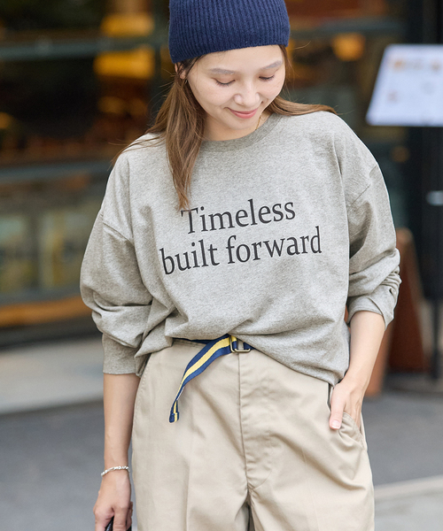 JOURNAL STANDARD(ジャーナルスタンダード)の「ラウンドヘムピグメントロンT(Tシャツ/カットソー・レディース・パープル/チャコールグレー/ブラック系その他・FREE)」の2枚目の写真