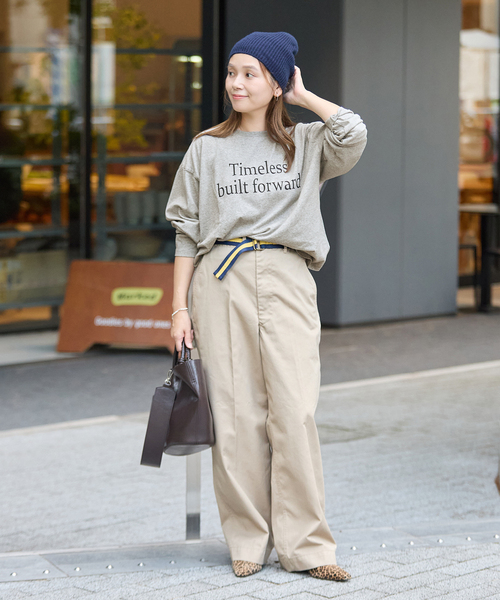 JOURNAL STANDARD(ジャーナルスタンダード)の「ラウンドヘムピグメントロンT(Tシャツ/カットソー・レディース・パープル/チャコールグレー/ブラック系その他・FREE)」の13枚目の写真